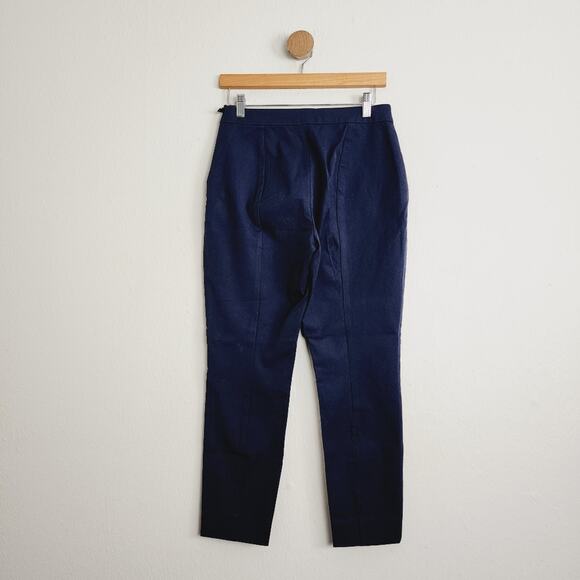 Everlane Navy Blue The Side Zip Stretch Cotton Work Pant - Picture 9 of 13